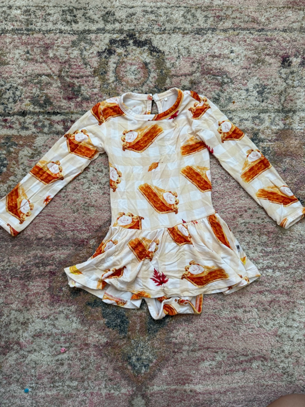 Bums and roses long sleeve ruffle dress
